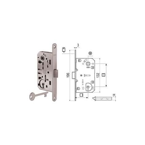 Médian Socket Lock Evolution Solo Scr. Nylon B.T.Do Cr. Op. - bord chromé mat mm.50 (1101.50.34)