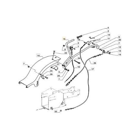 MANUBRIO NERO ORIGINALE STIGA - 1483-2358-01