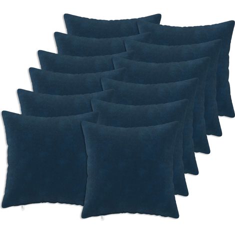 Housse de coussin 12 pcs HEERLEN Bleu 40 x 40 cm vidaXL (1/5)