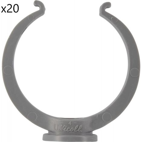 Lot de 20 Colliers Lyre NICOLL Ø75mm Flexigaine pour Conduits de Ventilation - 11023183