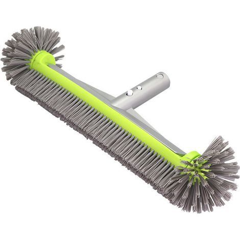 43cm pool cleaning brush with aluminum handle and reinforced aluminum back for pool walls and floor (1/5)