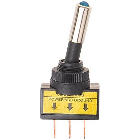 Interruptor basculante LED azul 12V max 20A