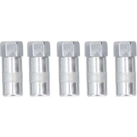Coupleur de pistolet à graisse, 5 pièces, morsure serrée, buse plate Durable et résistante à l'usure pour l'entretien de l'équipement (1/5)