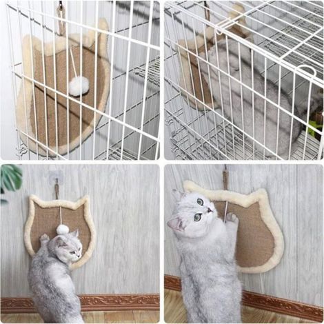 Griffoir pour Chat, Lit à Gratter en Carton Haute Densité, Coussin Relaxant Durable (1/4)
