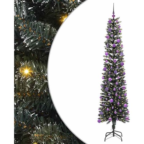Sapin de Noël  Arbre de Noël artificiel Vert 240 cm PVC, plastique et acier (1/5)