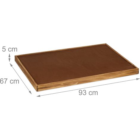 Tavolo per puzzle reversibile per 1500 pezzi regolabile inclinazione 90 x 60 x 10 cm in legno nero 130015265