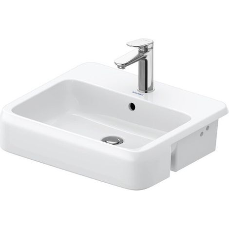 DURAVIT 0399552000 Qatego Lavabo suspendu Heinbach 550 blanc brillant sans trop-plein