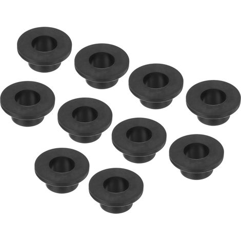 10Pcs Passe Fils en Caoutchouc en Forme de T Diamètre de Montage 19mm, ID 14mm, Hauteur 13mm Noir Protection d'Étanchéité Passe-Câbles Flexibles pour Tuyau de Câble (1/5)