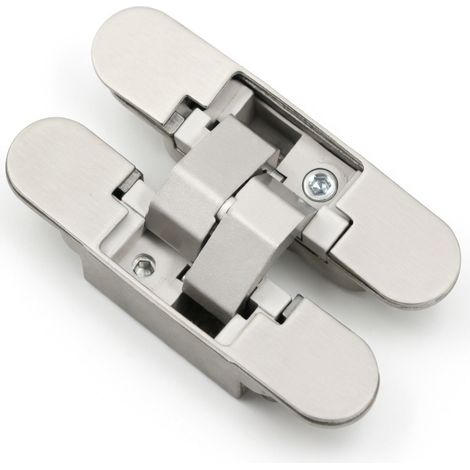Charnière invisible réglable argent 110x24 mm porte (1/5)