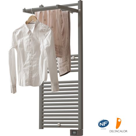 DELTACALOR Sèche-serviettes électrique 500W, H117.4 x l50 cm Stendino Gris