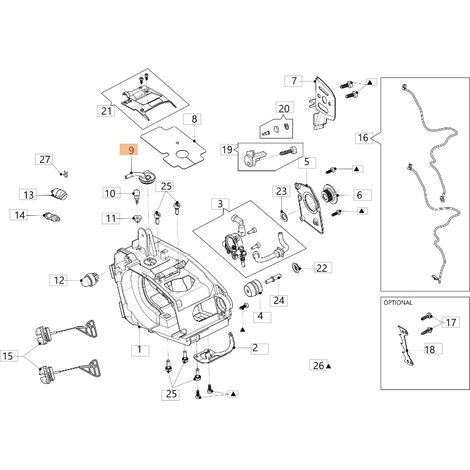 ORIGINAL OLEOMAC pasamanguera para motosierra modelos GSTH 240 50350146AR
