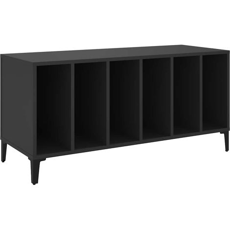 Armoire à disques - Meuble disques de rangement noir 100x38x48 cm bois d'ingénierie fr235 - Maison La Vie