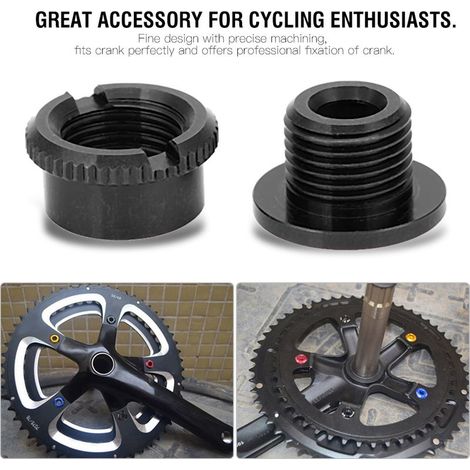 Vis de fixation pour plateau de chaîne vélo route, boulons et écrous noirs pour transmission mono-plateau (1/4)