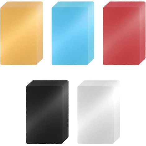 100 feuilles d'aluminium colorées vierges à graver au laser pour cartes de visite et cartes cadeaux à personnaliser. (1/5)