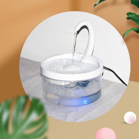 Fontaine à eau automatique pour animaux de compagnie, facile à nettoyer, avec lumière intégrée. Idéale pour chats et chiens d'intérieur. (1/4)