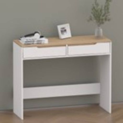 Console luma rettangolare 34x100 cm con 2 cassetti, bianca - 5five (1/5)