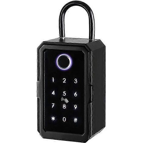 Coffre-fort intelligent TTLock WiFi avec reconnaissance d'empreintes digitales, saisie au clavier et lecture de cartes - Résistant aux intempéries, fixation murale (1/5)