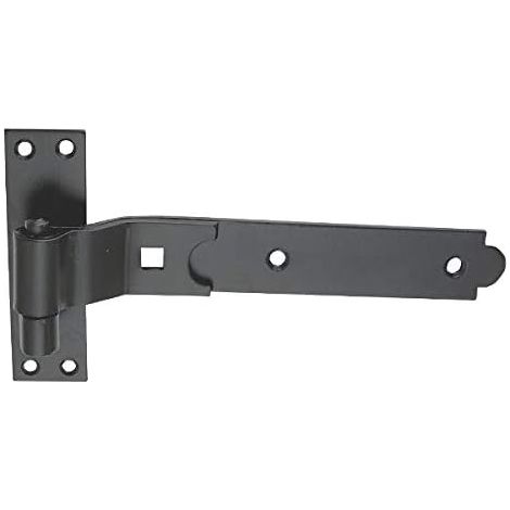 1 charnière de porte d'abri de jardin à manivelle en acier noir de 250 mm