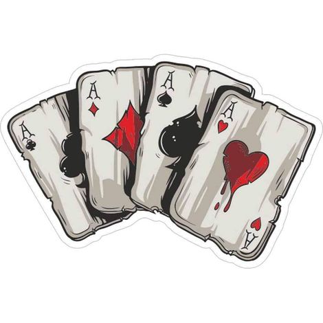 Autocollant universel pour voiture 15x10cm, autocollant de poker amusant, autocollant de carrosserie, autocollant vent