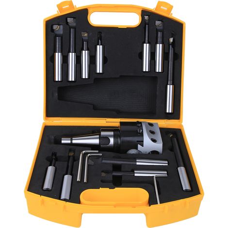 Jeu de têtes d'alésage, Kit d'outils de fraisage CNC 40CR de haute qualité F1-18 75mm de diamètre NT30-F1-18-12 pièces (1/5)