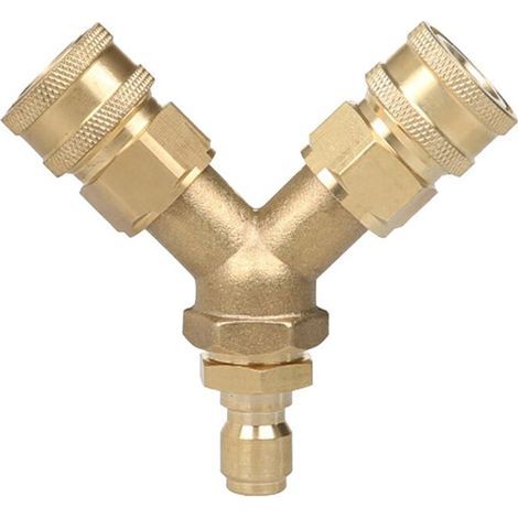 Adaptateur en T pour nettoyeurs haute pression avec raccord rapide 3/8 pouce (1/5)