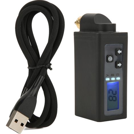 Chargeur sans fil mini avec affichage LED, batterie Li-ion portable 2000mAh pour stylo tatouage et adaptateur RCA (1/5)