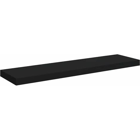 Maison Exclusive - Schweberegal Schwarz 90x23,5x3,8 cm MDF (1/5)