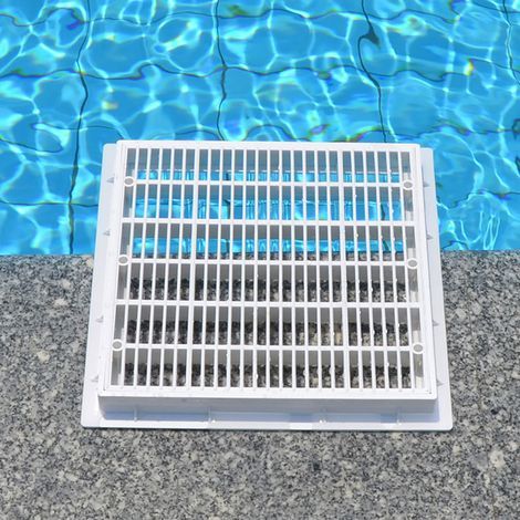 Quadratische 30x30cm Schwimmbad-Bodenplatte, Ablaufabdeckung für den Boden (1/5)