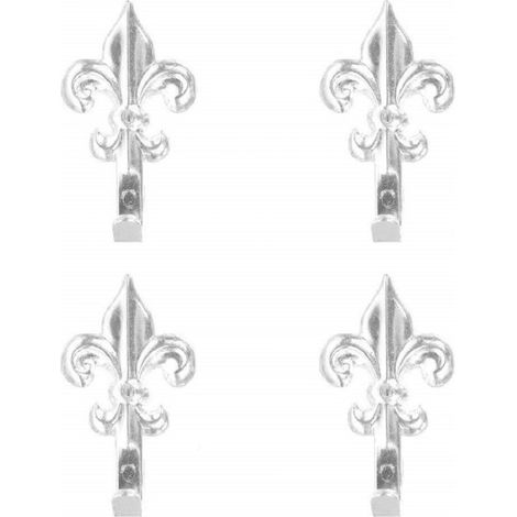 Trade Shop - 15pcs Plata Ganchos Colgantes 3cm Cuadro Percha Florentino Lirio Con Clavos -