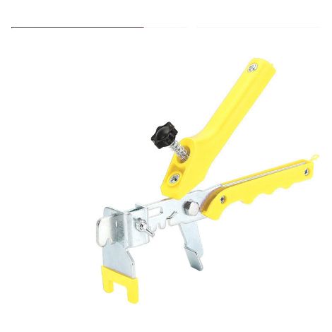 Fliesenverlegezange, professionelles Fliesenwerkzeug, 19 x 11 cm, für Bau- und Fliesenarbeiten (gelb) (1/5)
