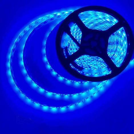 Striscia led 2835 strip flessibile da 5 metri bobina strip led adesiva 600 led smd luce blu (1/3)