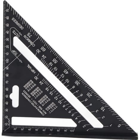 7-Zoll-Dreiecklineal, quadratisches Aluminium-Zimmermannslineal, tragbares Messwerkzeug für Holzbearbeitungs- und Heimwerkerprojekte (1/5)