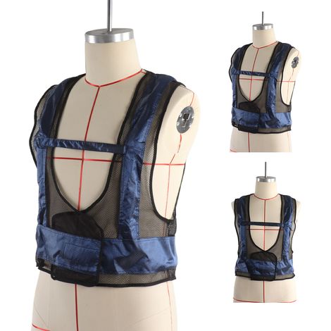 Gilet climatisé pour soudeurs haute température en chantier naval, avec tube vortex à air comprimé pour le refroidissement (1/5)