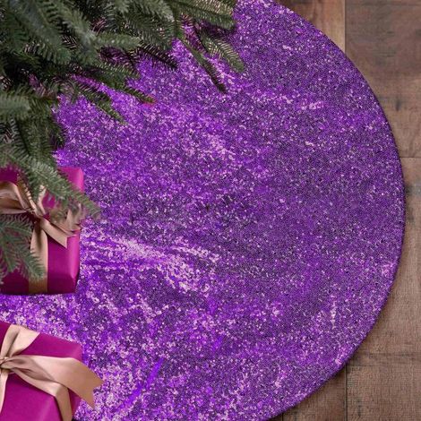 Ardoise Pour Arbre De Noël - Nappe Séquins 60 cm - Décoration Intérieure Pour Arbre De Noël - 1 Pièce (1/5)