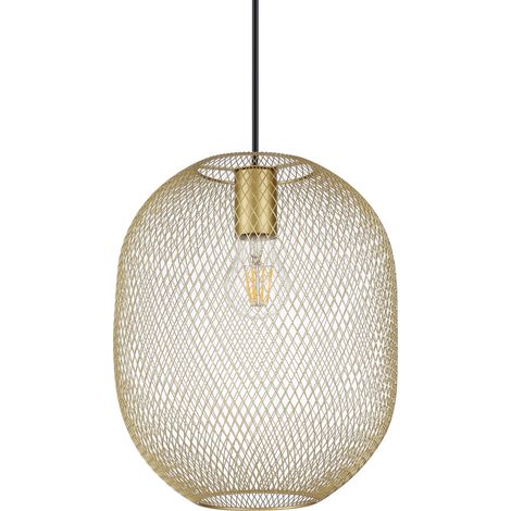 Lampadario A Sospensione Contemporaneo Net Metallo Oro 1 Luce E27 42W Ip20