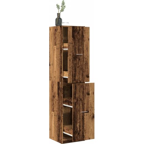 Apothekerschrank Altholz-Optik 40x41x174,5 cm Holzwerkstoff