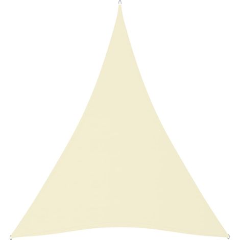 Sombrilla triangular de tela Oxford 3 x 4 x 4 m color crema 020009837