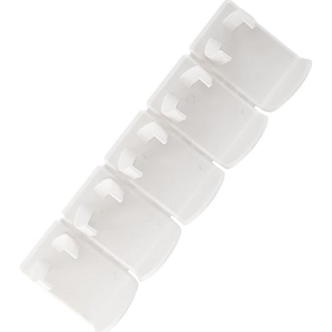 Étagère murale de rangement pour épices, 5 supports blancs pour pots d'assaisonnement, gain de place, pour le garde-manger et le plan de travail (1/5)