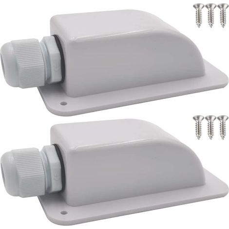 AMXCNOY Wasserdichte Solarkabel-Einführungsverschraubung, Einzelkabel-Einführungsverschraubung für alle Kabeltypen von 6 mm² bis 12 mm² für Solarmodule (Weiß, 2 Stück) (1/2)