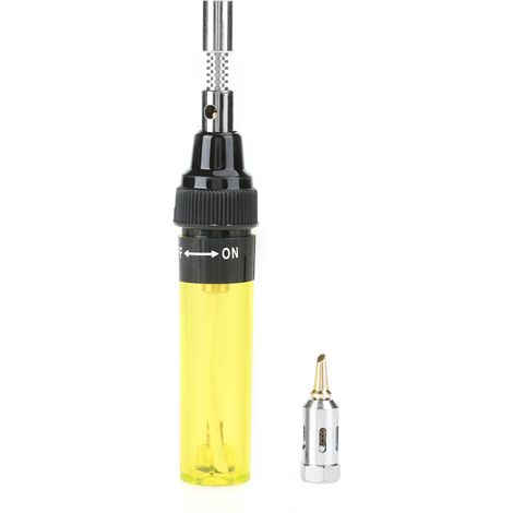 Chalumeau à gaz butane sans fil, fer à souder, pistolet, stylo de soudage, outil 1300℃ (Jaune)