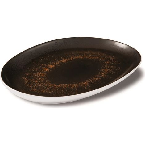 Vassoio ovale stretto estia ruggine 33x22cm