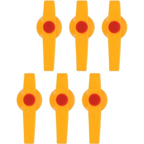 Poignée de Vanne de Jardin en Plastique Jaune, Lot de 6 Pièces (1/5)