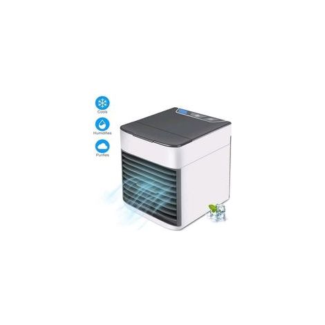 3 en1 Climatiseur Mobile Air Mini Cooler - Rafraichisseur d'air Ventilateur, Portable Humidificateur Purificateur, Leakproof (1/4)