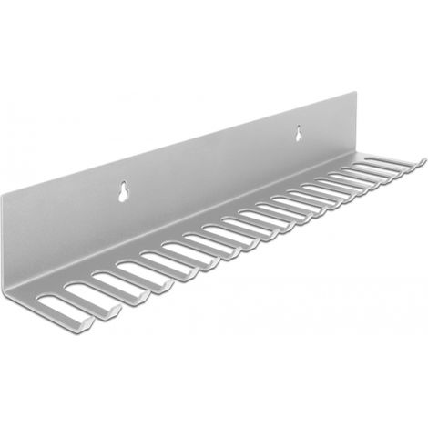 Delock Soporte para cables para montar en la pared, 318 x 65 mm, gris