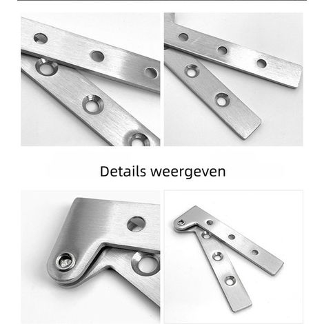 Cerniera a perno in 2 pezzi - cerniera a perno da pavimento a soffitto - cerniera a perno per anta di armadio a 7 lati con rotazione di 180 gradi, acciaio inossidabile - argento (media) 3,210 cm (1/4)