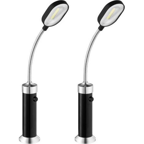 Magnetische Grilllichter - 2er-Pack superhelle, batteriebetriebene COB-LED-Leuchten mit Magneten am Sockel. (1/4)