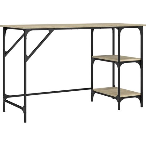 Maison Exclusive - Schreibtisch Sonoma-Eiche 120x50x75 cm Metall