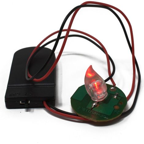 Lampada Effetto Fuoco per Presepe con Luce Tremolante a batteria 49539