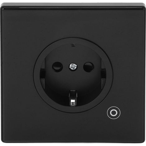 Prise intelligente 16 A 3000 W, design moderne, multifonction, minuterie intelligente, prise murale, prise UE 95-245 V, noire, version Wi-Fi (1/5)