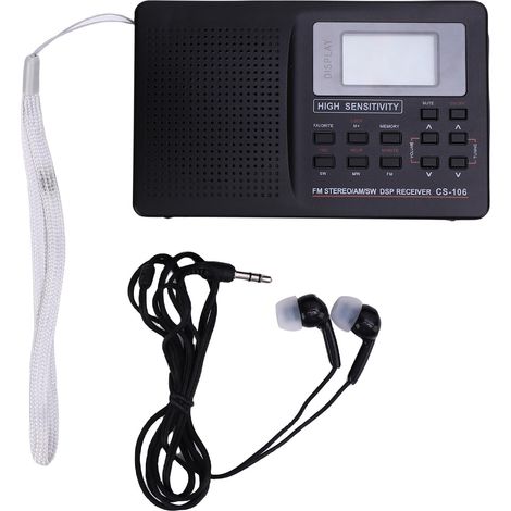 Radio portable FM MW SW seniors HiFi multi bandes – Piles numérique maison extérieur, audio (1/5)